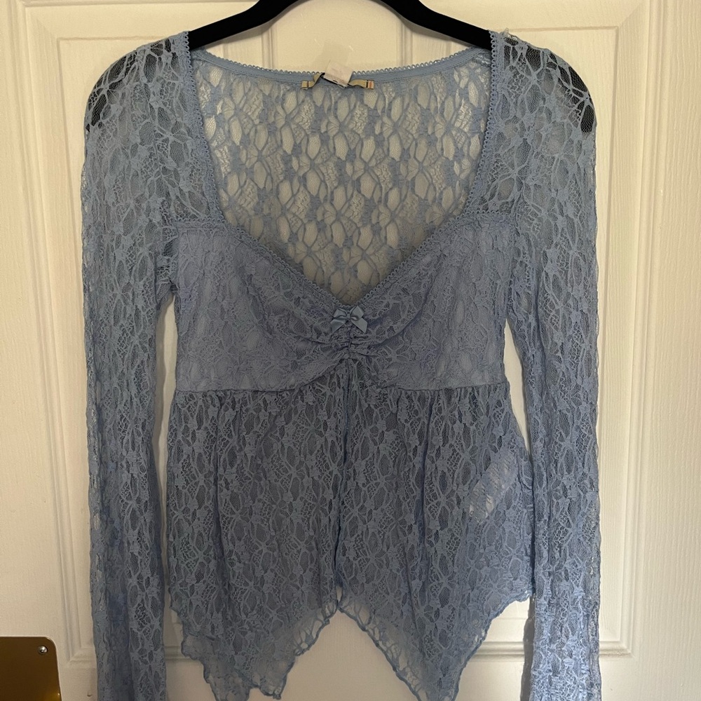 Urban Outfitters Blue Lace Top
